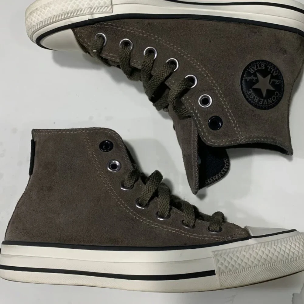 Converse Chuck Taylor Suede Engine Smoke Boys Shoe High Sneakers Size 3Y